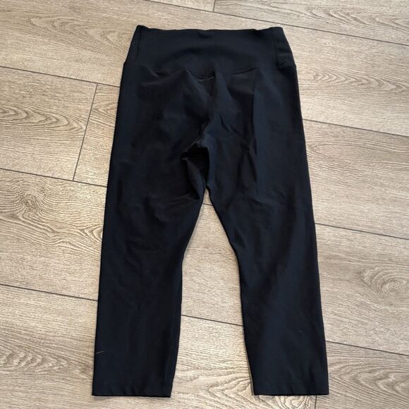 Nike Dri Fit Womens Large black cropped leggings Ten Less Plastic bottles Gym - Picture 5 of 7